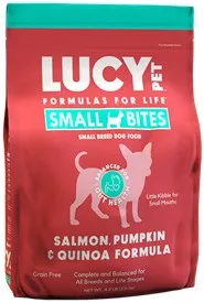 4.5lb Lucy Pet Salmon, Pumpkin & Quinoa Small Bites for Dogs - Food